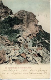 MT. TAMALPAIS CALIFORNIA PROFILE ROCK ANTIQUE VINTAGE POSTCARD MOUNT 