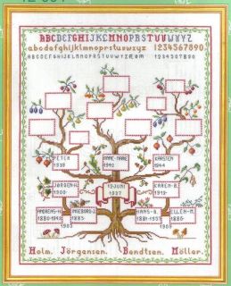 cross stitch family tree in Kits