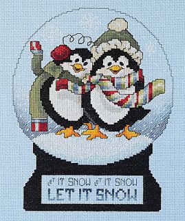 Janlynn Cross Stitch Kit  Snow Globe Penguins