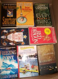 Mixed lot of 10 pounds of mass market Mystery, Crime, & Thriller 