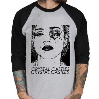 Madonna Crystal Castles#2 Baseball Jersey t shirt 3/4 sleeve Raglan 