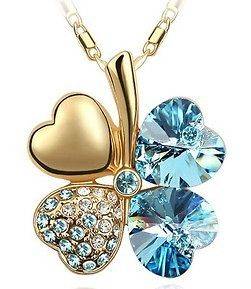 New Fashion18K GP Swarovski crystal necklace pendant options 5colour U 