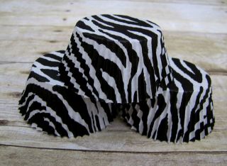 24 Zebra Cupcake Liners, Cupcake Papers, Baking Cups