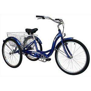   Meridian 3 Wheel Trike Adult Comfort Cruiser Bike Tricycle BLUE NEW