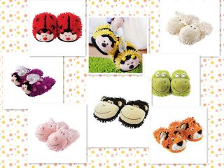   Fuzzy Friends Kids and Adult Cozy Warm Winter Slippers Cute Animals