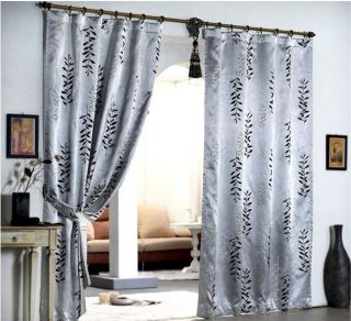   Leaves Thermal Insulated Blackout Curtains Drapes 2 Colors, 2 Sizes