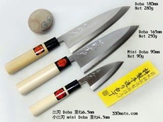 Japanese Tanaka silver st.#3 full forged Deba knife v