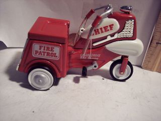 Fire Chief Trike toy Mini 1/12th scale Pedal Vehicle Collectible