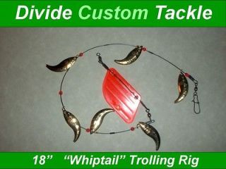  Custom Trolling Pop Gear Gold 18 Whiptail Trout Walleye Bass Lures 