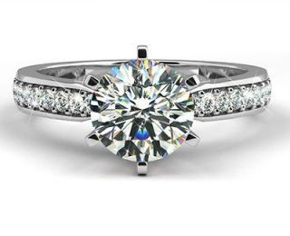 5,755 2.98 Carat Round Cut G I2 Natural Diamond Pave Ring Size 6.5