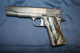 1911 Pistol Grips Custom ~Full Size~BLACK & GOLD PEARL by Herron 