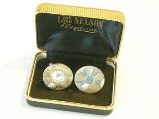 Vintage Watch Cuff Links  Lord Nelson Elegance  Antimagnetic Large 