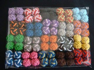 20 Pairs New Silk Knot Cufflinks Cuff Links C1