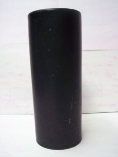 Hyalyn Cylinder Black Vase Mid Century Art Pottery