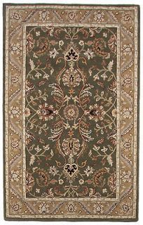   5x8 Traditional Persian Hand tufted Wool Area Rug Brown Green 5 x 8