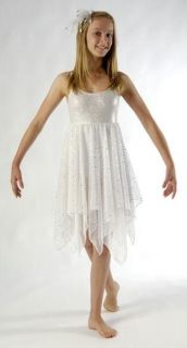 white lyrical dance costume in Clothing, 