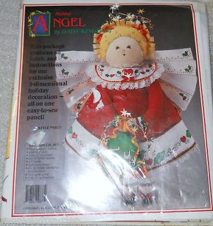 DAISY KINGDOM HOLIDAY ANGEL 3 D CHRISTMAS DOLL PANEL KIT 1991 NEW 