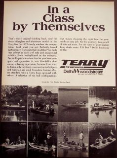 1979 Terry fishing Boats fiberglass & aluminum models vintage boating 