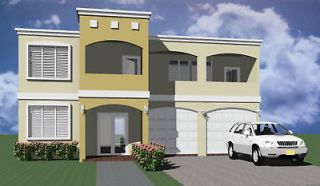 Levels Home Concrete House Plans Construction Set   Planos de Casas
