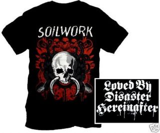 SOILWORK Disaster Skull Death Metal Mens T Shirt Size L