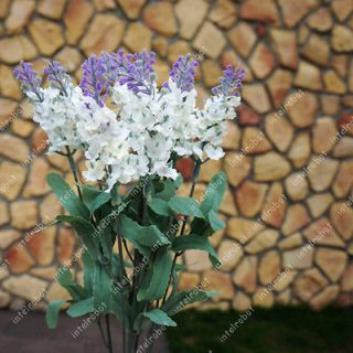   White Lavender Artificial Silk Flower Home Shop Fence Decor XMAS Gift
