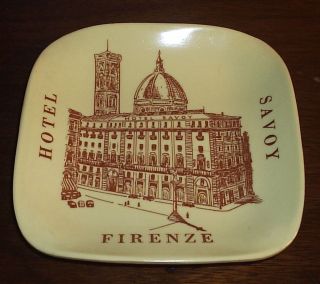 Vintage Hotel Savoy Firenze Ashtray Mint Condition Marked Mebel Made 