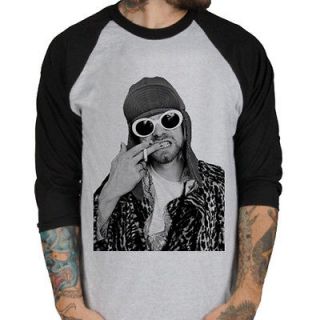   Ciggy Nirvana rock Baseball Jersey t shirt 3/4 sleeve Raglan Tee