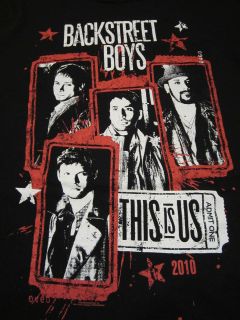 Backstreet Boys This is us 2010 tour shirt with dates Rare!