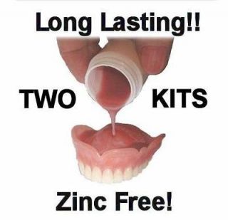   False Teeth Soft Loose Denture Reline Reliner Home Privacy DIY 2 Kits