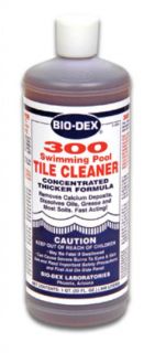 NEW BIO DEX CONCENTRATED POOL SPA 300 TILE CLEANER 1 QUART BOTTLE
