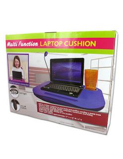   Gray Or Pink Laptop Tray With LED Lamp Lap Desk Easy Reading Light