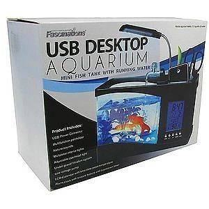 USB Powered Small Desktop Aquarium Fish Tank NEW