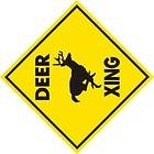DEER XING ALUMINM SIGN WHITETAIL HUNT CALL BLIND STAND ANTLER
