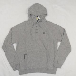 LRG The Core Collection Hooded Henley in Heather Gray NWT DIAMOND 