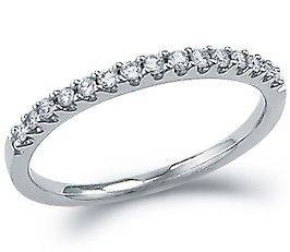 3CT Genuine Diamond Womens Anniversary Wedding Ring 14K White Gold 