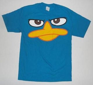 Perry the Platypus T Shirt blue, detective, Agent P, hat, cartoon 