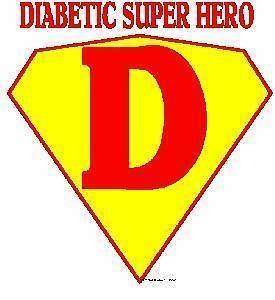 DIABETIC  SUPE​R HERO DIABETIC  T SH​IRT TANK LONG SLEEVED SWEAT 