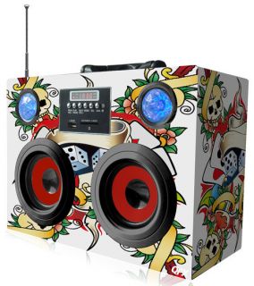   Multimedia Disco Speaker Boombox /USB/SD/AUX/FM Radio Player Dice