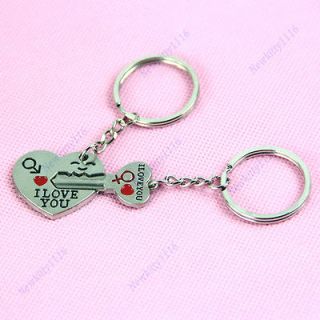Pair You Are The Key To My Heart Key Chain Key Ring Keyfob For LOVER 