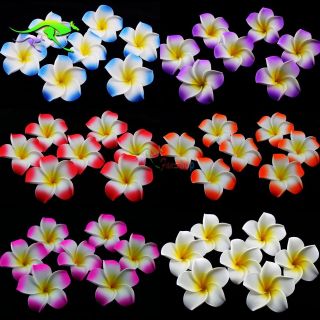 10 x Plumeria Hawaiian Foam Frangipani Flower For Wedding Party 