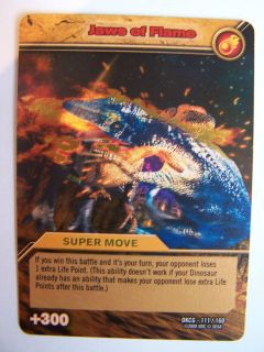 Dinosaur King Trading Card Gold Shiny Super Move Jaws of Flame DKCG 