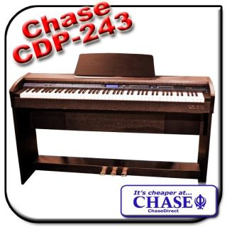 Chase Digital Piano CDP 243 In Rosewood Brown Black White With Hammer 