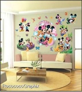LARGE DISNEY MICKEY MOUSE WALL STICKERS CHILDREN KIDS BEDROOM DECOR 
