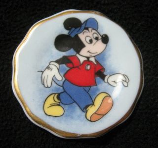   Mickey Mouse Pin Straffordshire Walt Disney China 54 Walking Plate