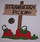   Picking Sign Quickutz Sizzix Scrapbooking Paper Die Cut / Card Topper