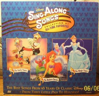 Disney Sing Along Songs LASERDISC LD Very Rare Collection of All Time 
