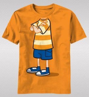   And Ferb Phin Body Cartoon Adult Costume Disney Kids T shirt top tee