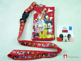 Disney Mickey Minnie Donald Goofy Lanyard Fastpass ID Ticket iPhone 