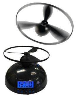 Novelty Alarm Clock Spinning Propeller Travel Digital LCD Great Gag 