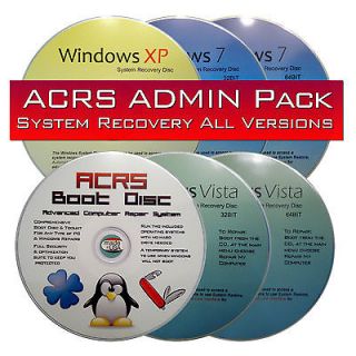DISC PC REPAIR SYSTEM FOR WINDOWS BOOT CD RECOVERY DISKS FOR 7 
